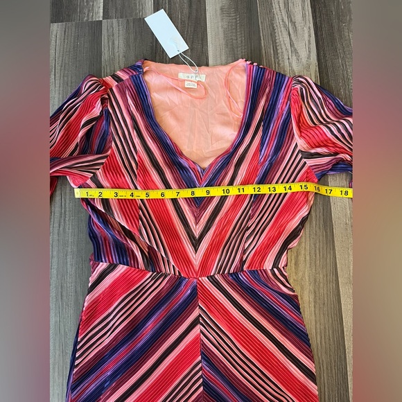 NWT GDP MULTI RED PURPLE STRIPE COCKTAIL DRESS SZ Small - Picture 7 of 13